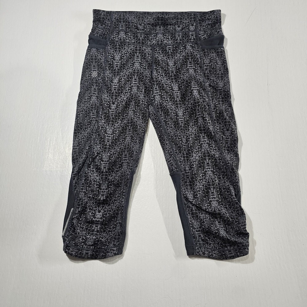 ATHLETA GRAY 54023 983260 BE FREE NICKERS WOMENS CROPPED LEGGING XS EXTRA SMALL